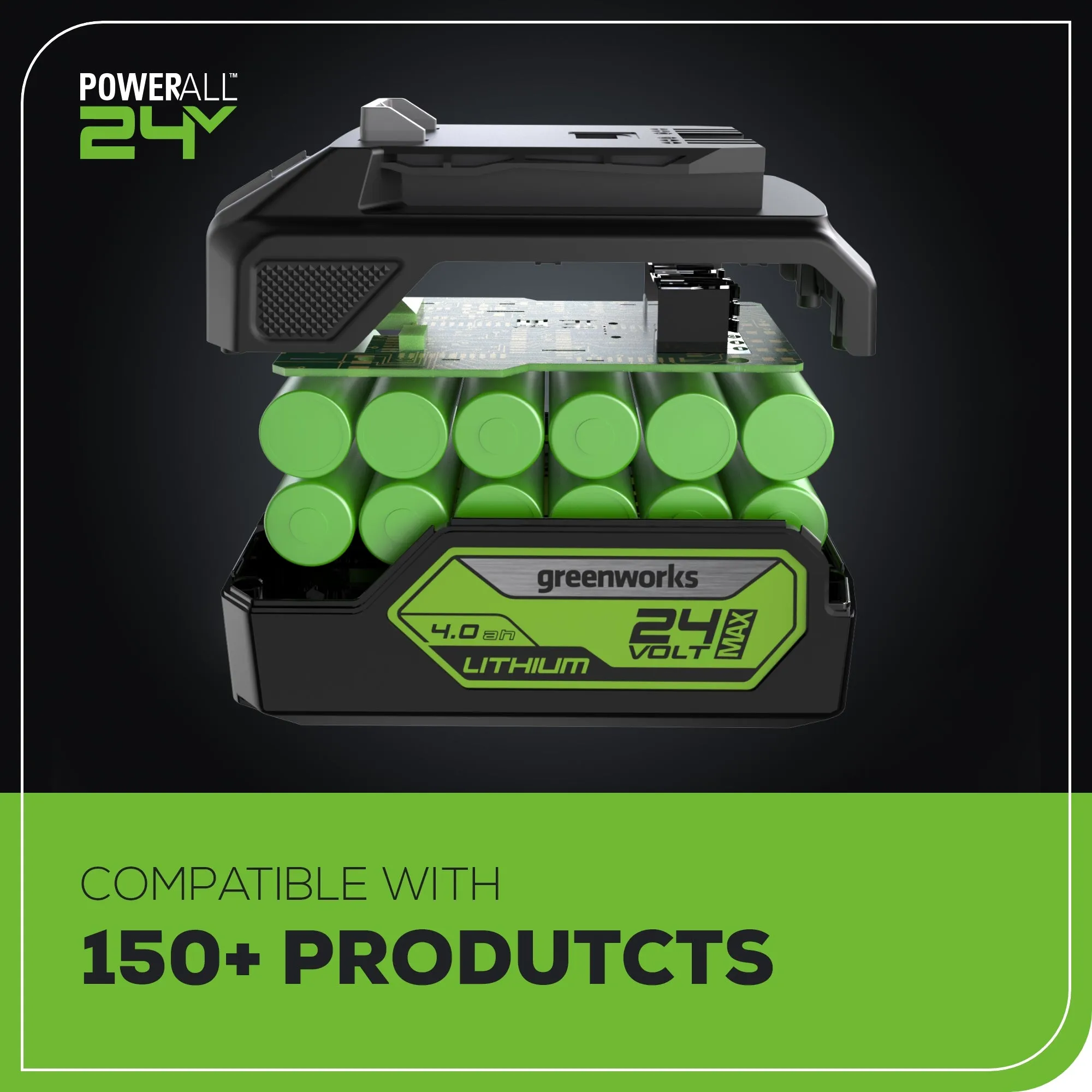 24V 500W Portable Power Station w/ (4)4.0Ah Battery & Charger