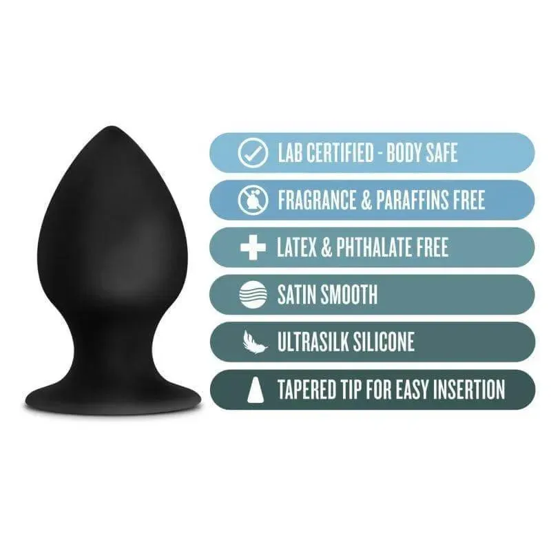 Anal Adventures Platinum Silicone Anal Stout Plug Medium