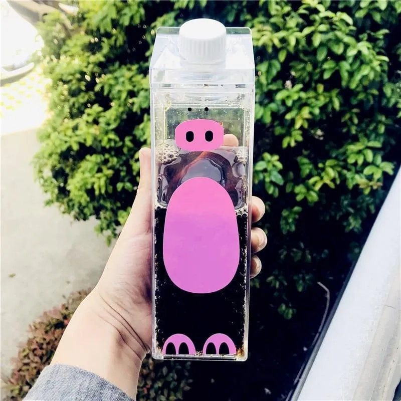 Cartoon Animals Patterned Water Bottles
