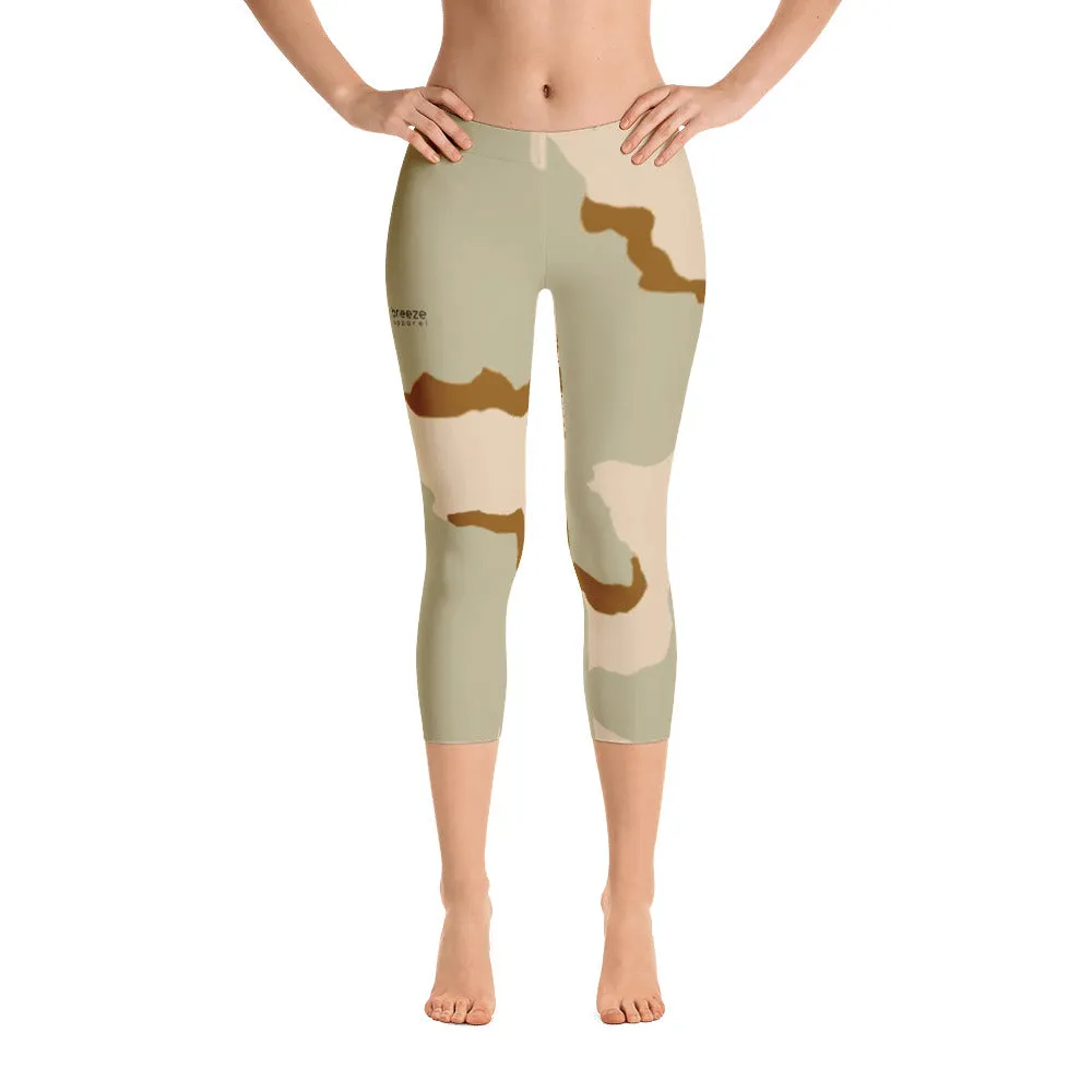 Desert Camo capri yoga leggings