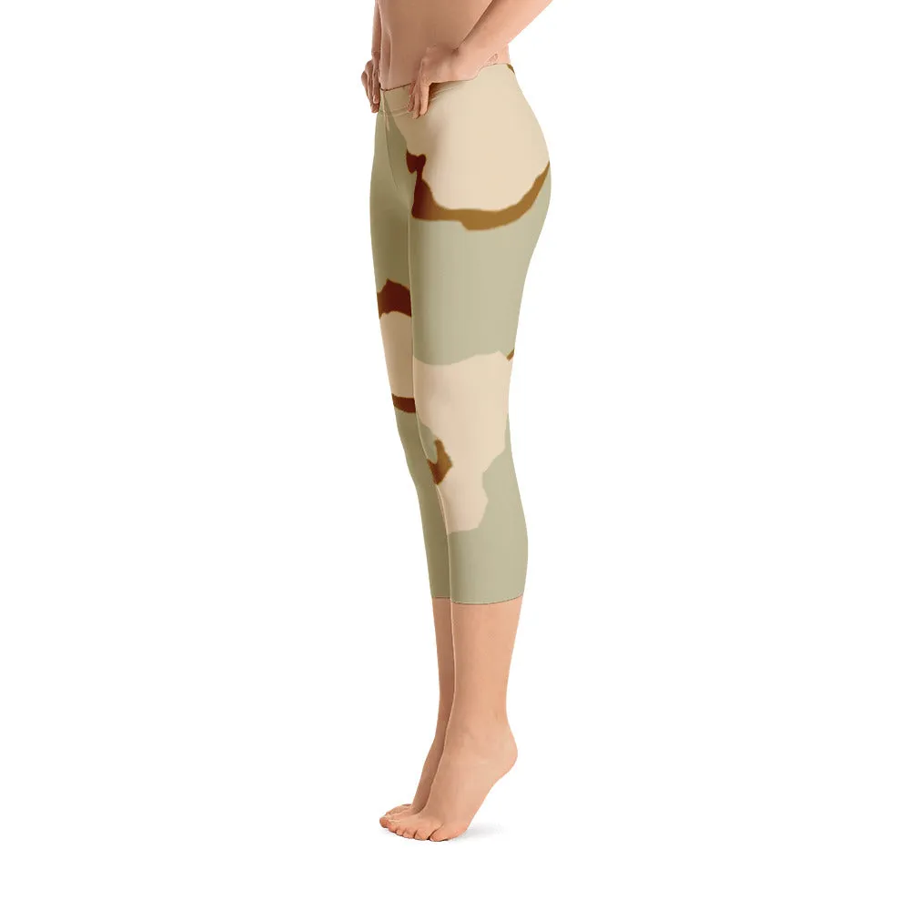Desert Camo capri yoga leggings