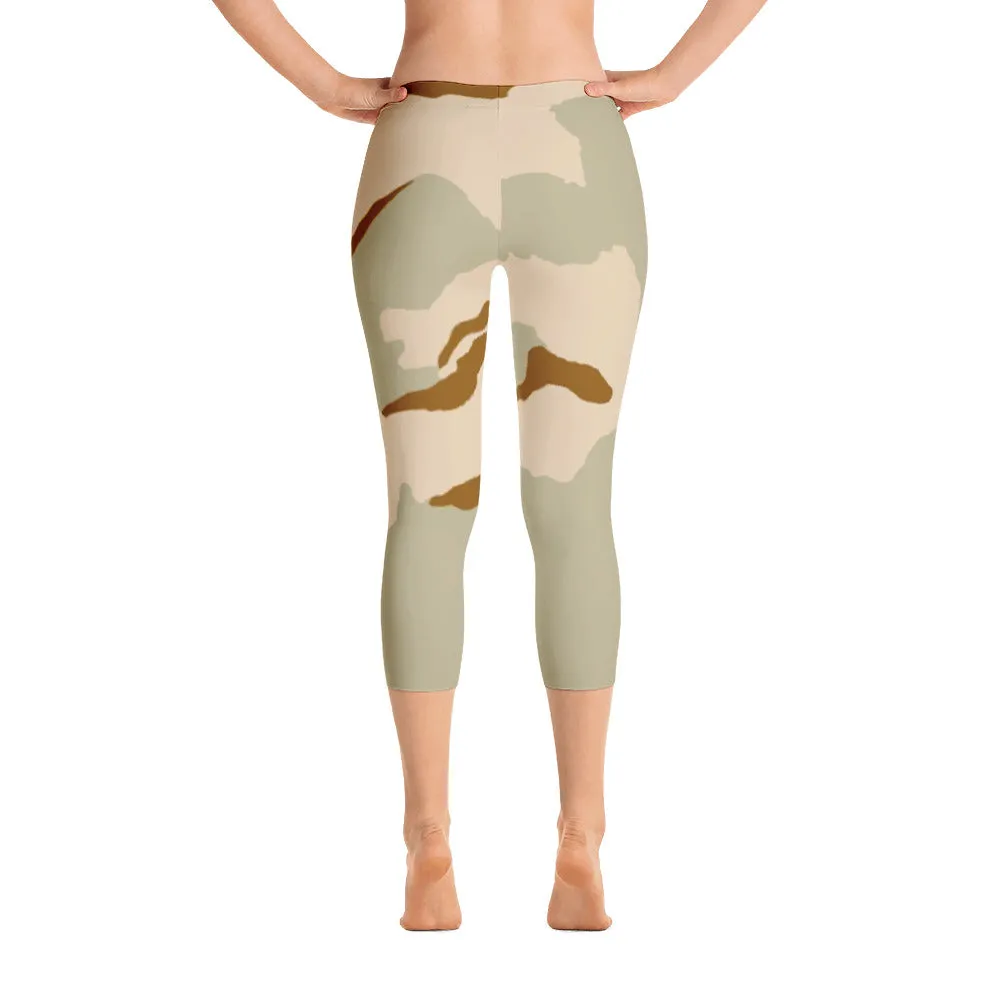 Desert Camo capri yoga leggings