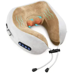 Electric u Shaped Neck Massager Pillow with Heat Vibration for Shoulder Cervical Pain Relief