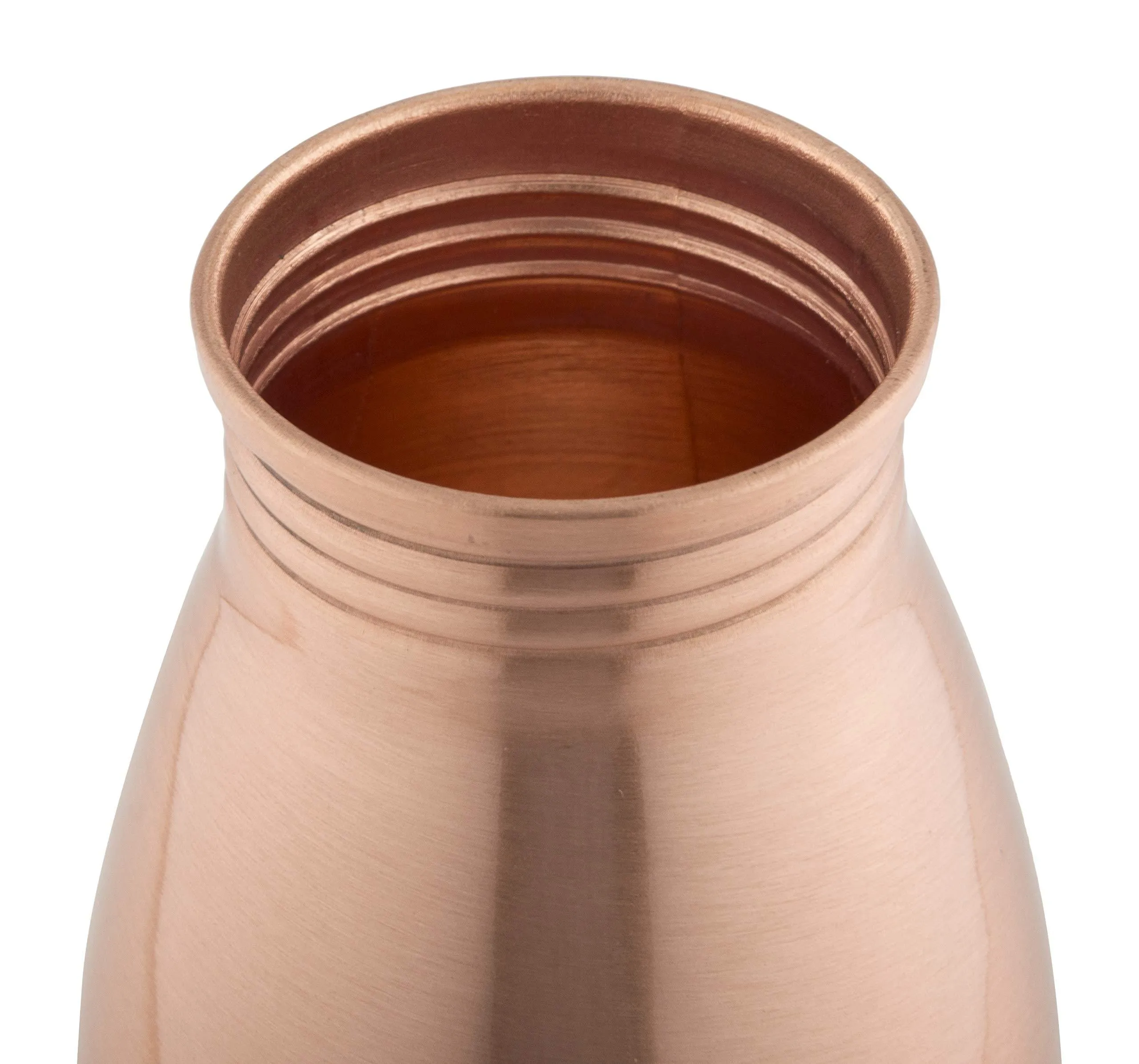 Embassy Premium Copper Water Bottle, Plain, 600 ml, Pack of 2 - Leak-Proof, Jointless and Pure Copper