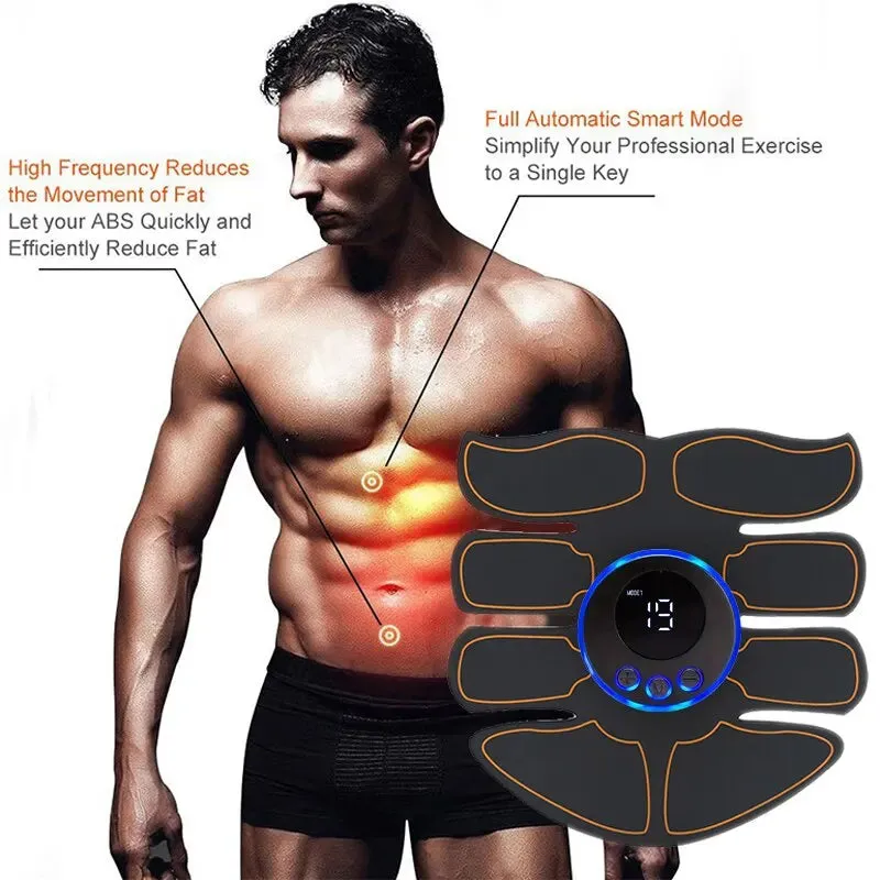 Ems Abdominal Muscle Stimulator Usb Charging Fitness Abs Arm Training Patches for Home Men