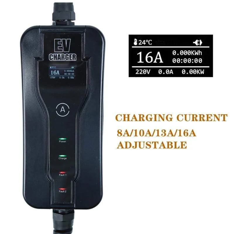 GKFLY 220V EV Charger SAE J1772 Level 1 Type 1 8A 10A 13A 16A Car Charging Stations type 1 Smart AC Electric Vehicel Charger