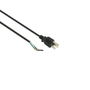 Grounded Plug Hardwire Power Cords with Pigtail
