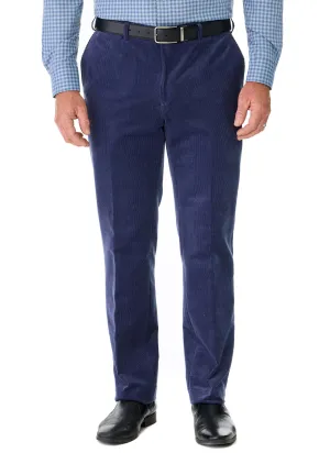 HALIDON FLEXIWAIST BLUE FINE EUROPEAN CORD