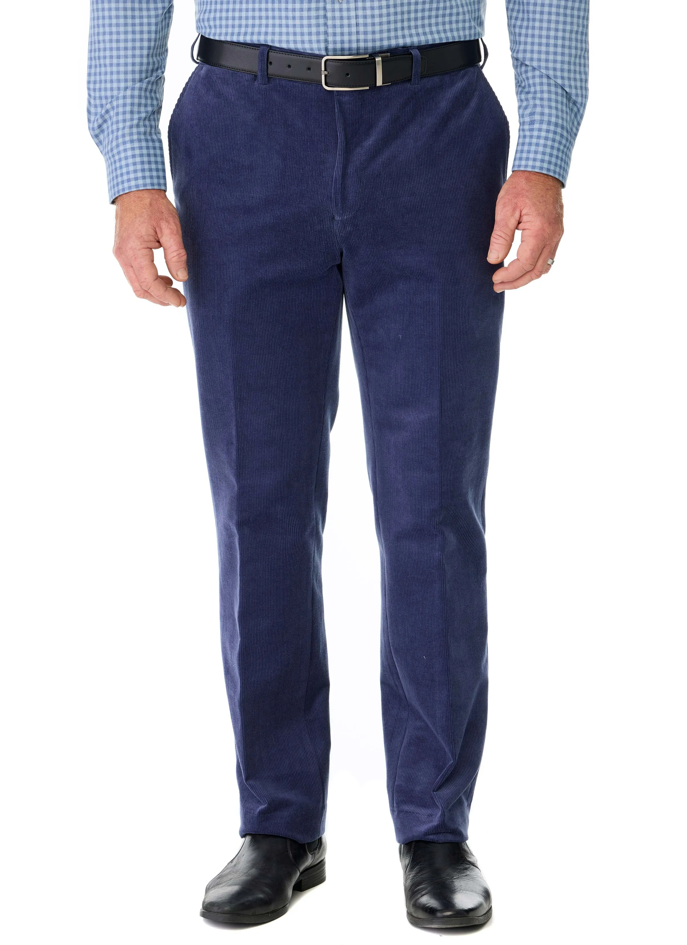 HALIDON FLEXIWAIST BLUE FINE EUROPEAN CORD