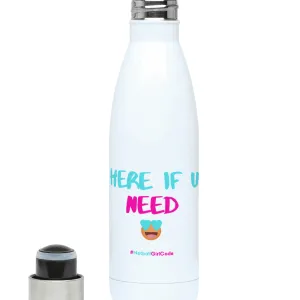 'Here if U Need Emoji' Netball Water Bottle 500ml