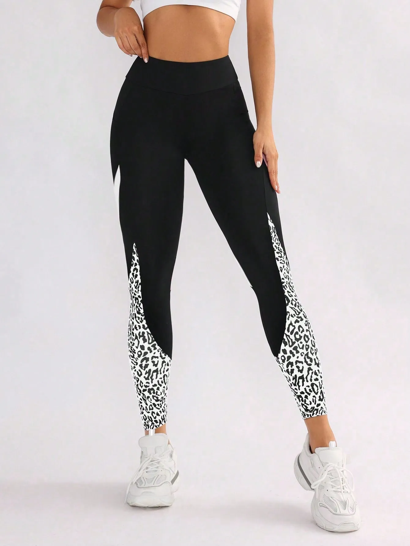 High Waisted Seamless Leopard Leggings