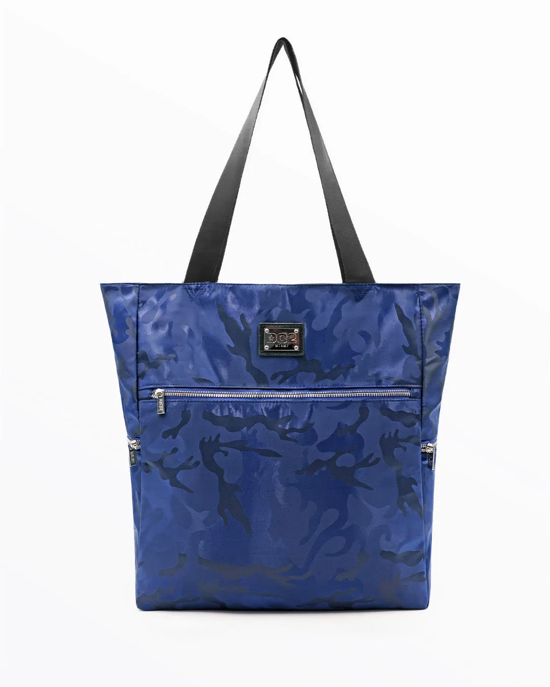 NAVY BLUE CAMO - Poolside Tote Bag Foldable/Portable