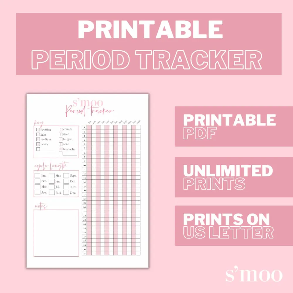 Ovulation and Period Tracker Bundle - Printable PDFs