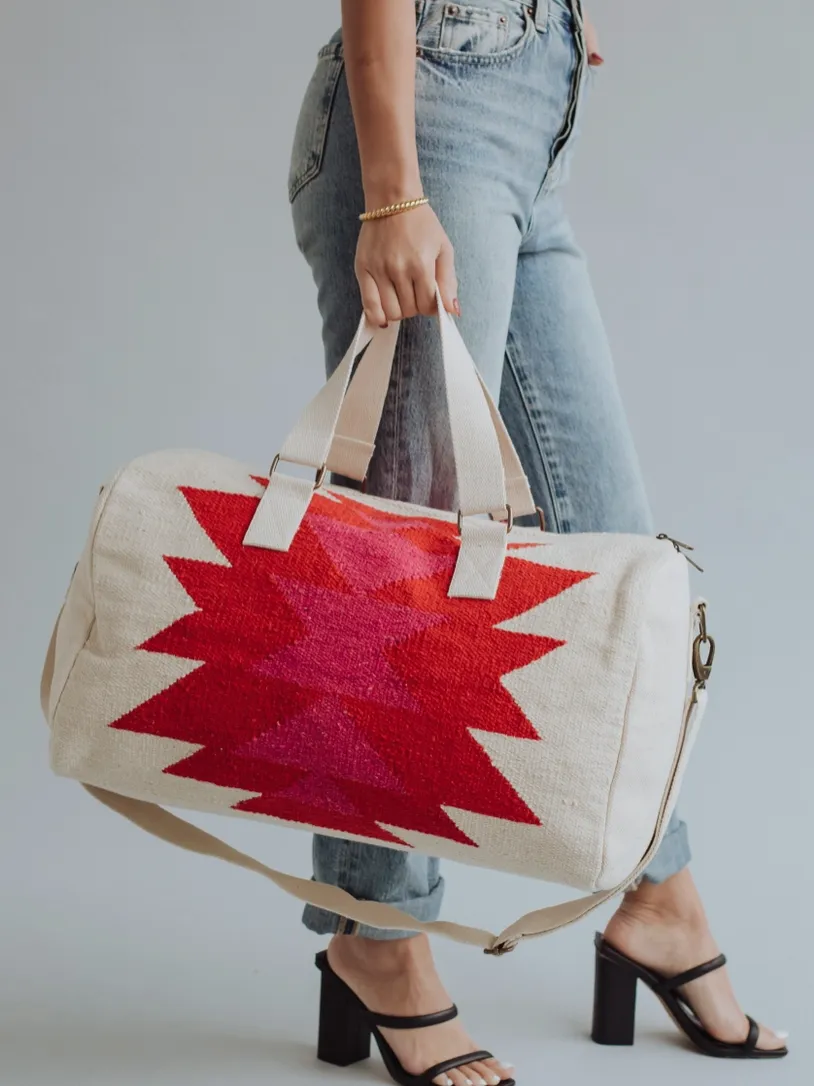 Pink & Red Weekender Bag