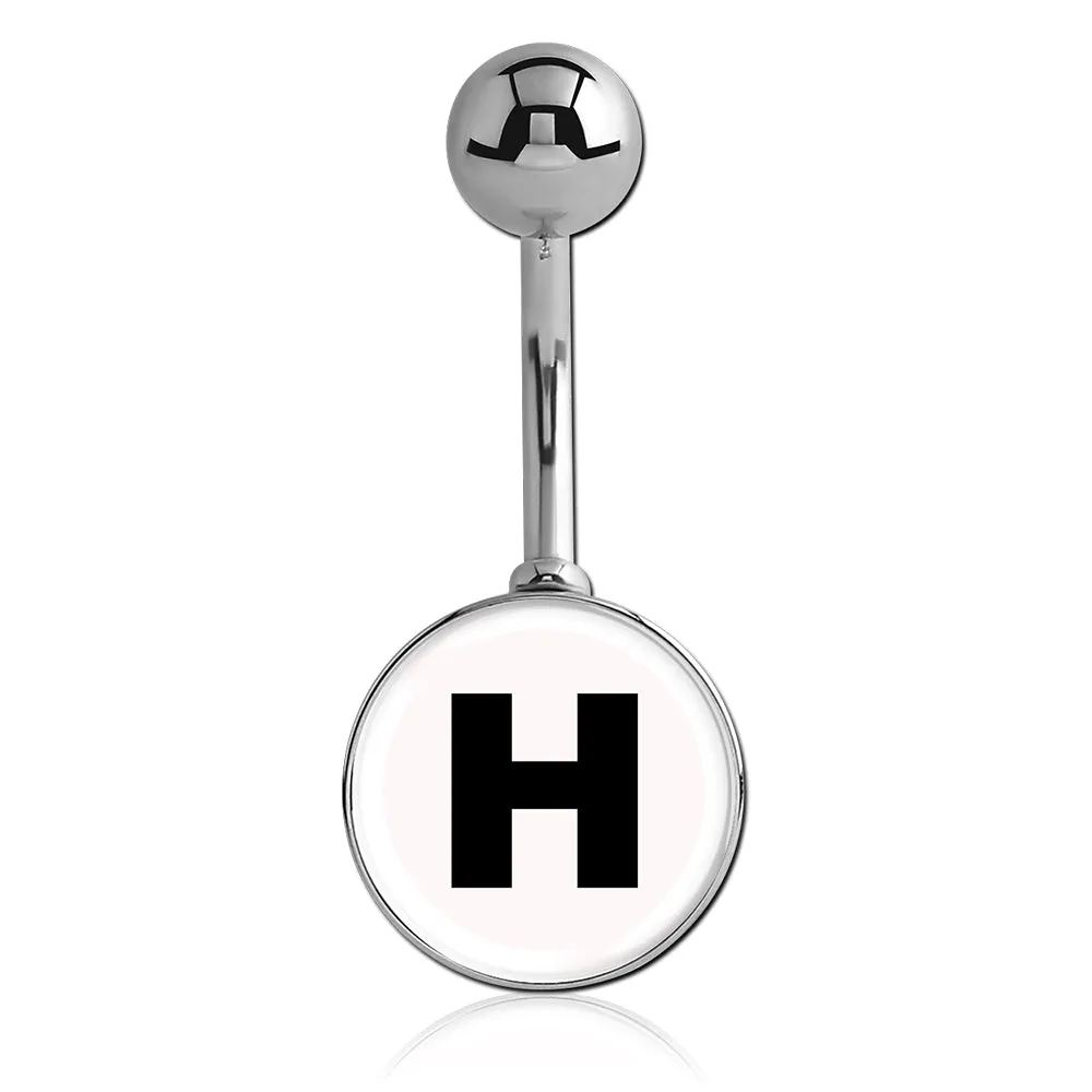 Printed Alphabet Letter Initial Belly Bars