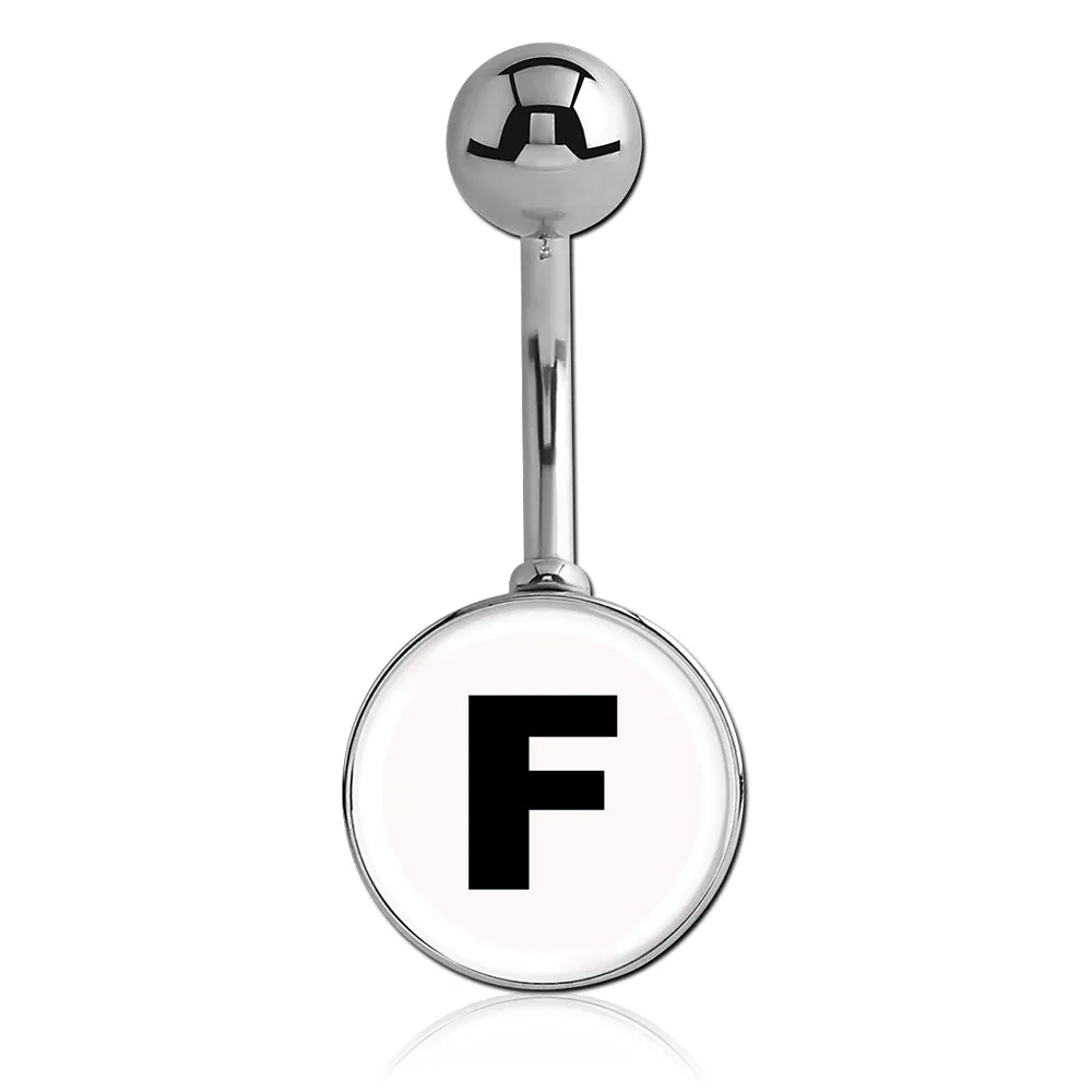 Printed Alphabet Letter Initial Belly Bars