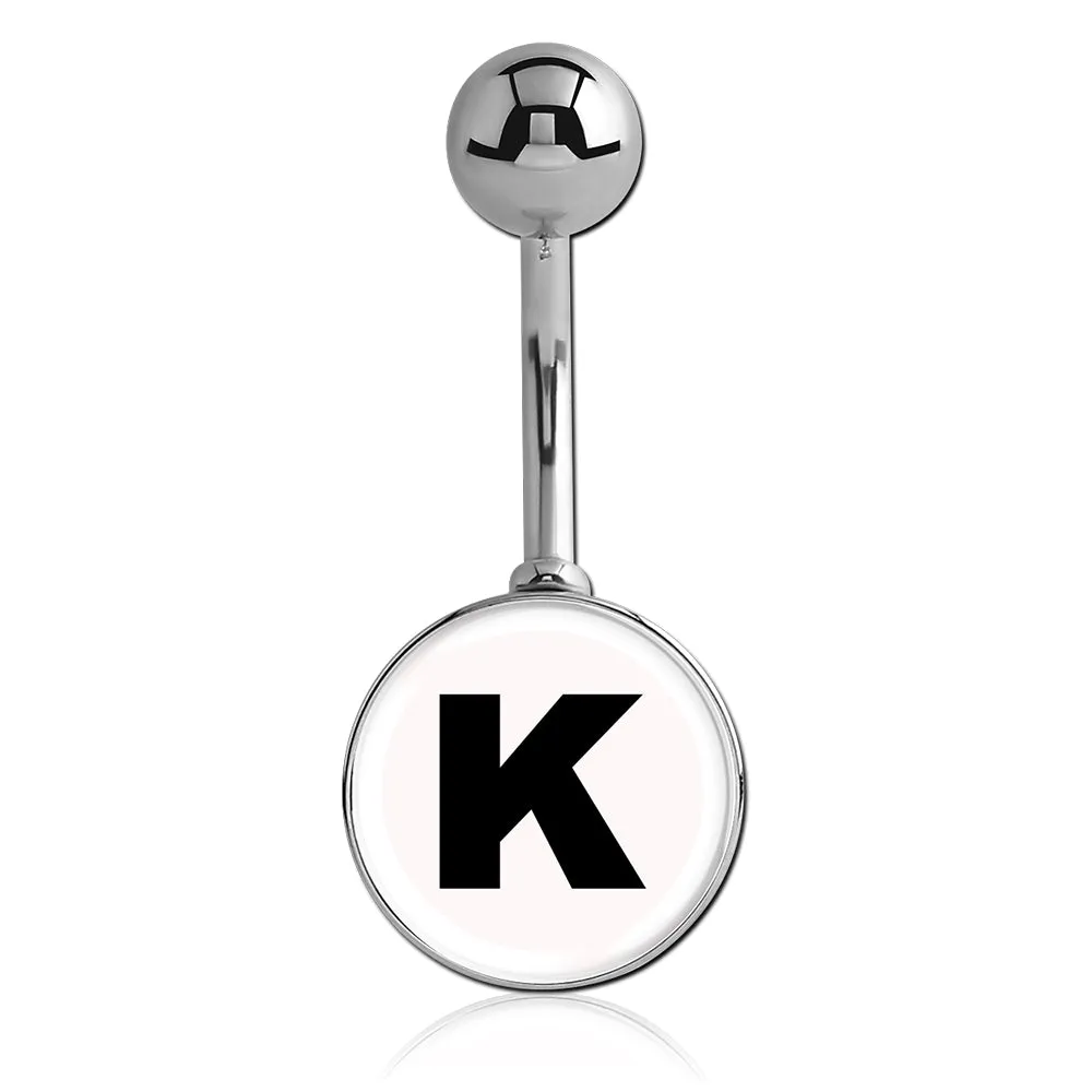 Printed Alphabet Letter Initial Belly Bars