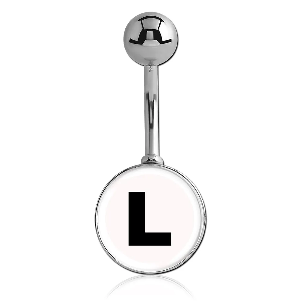 Printed Alphabet Letter Initial Belly Bars