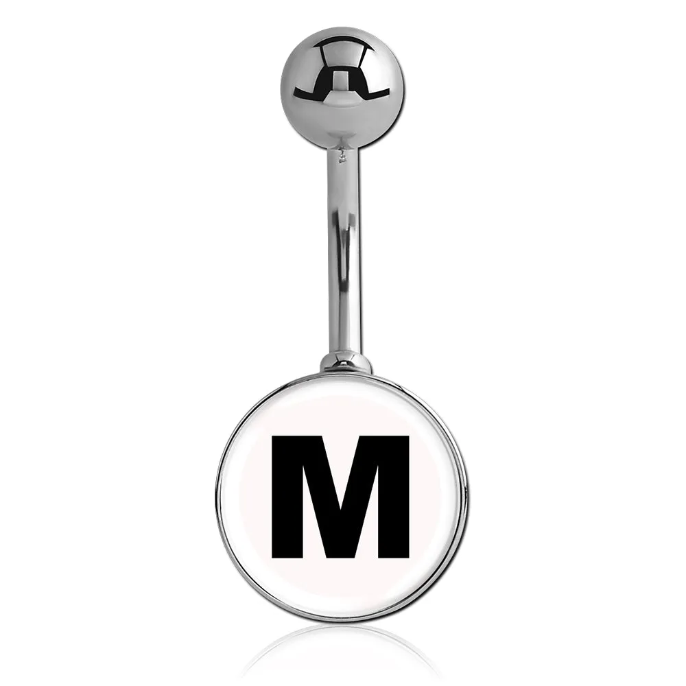 Printed Alphabet Letter Initial Belly Bars