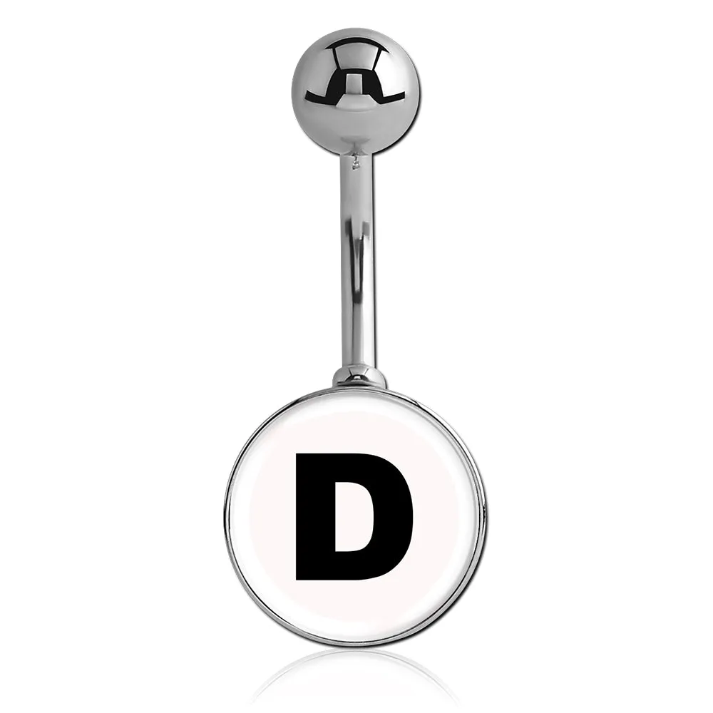 Printed Alphabet Letter Initial Belly Bars