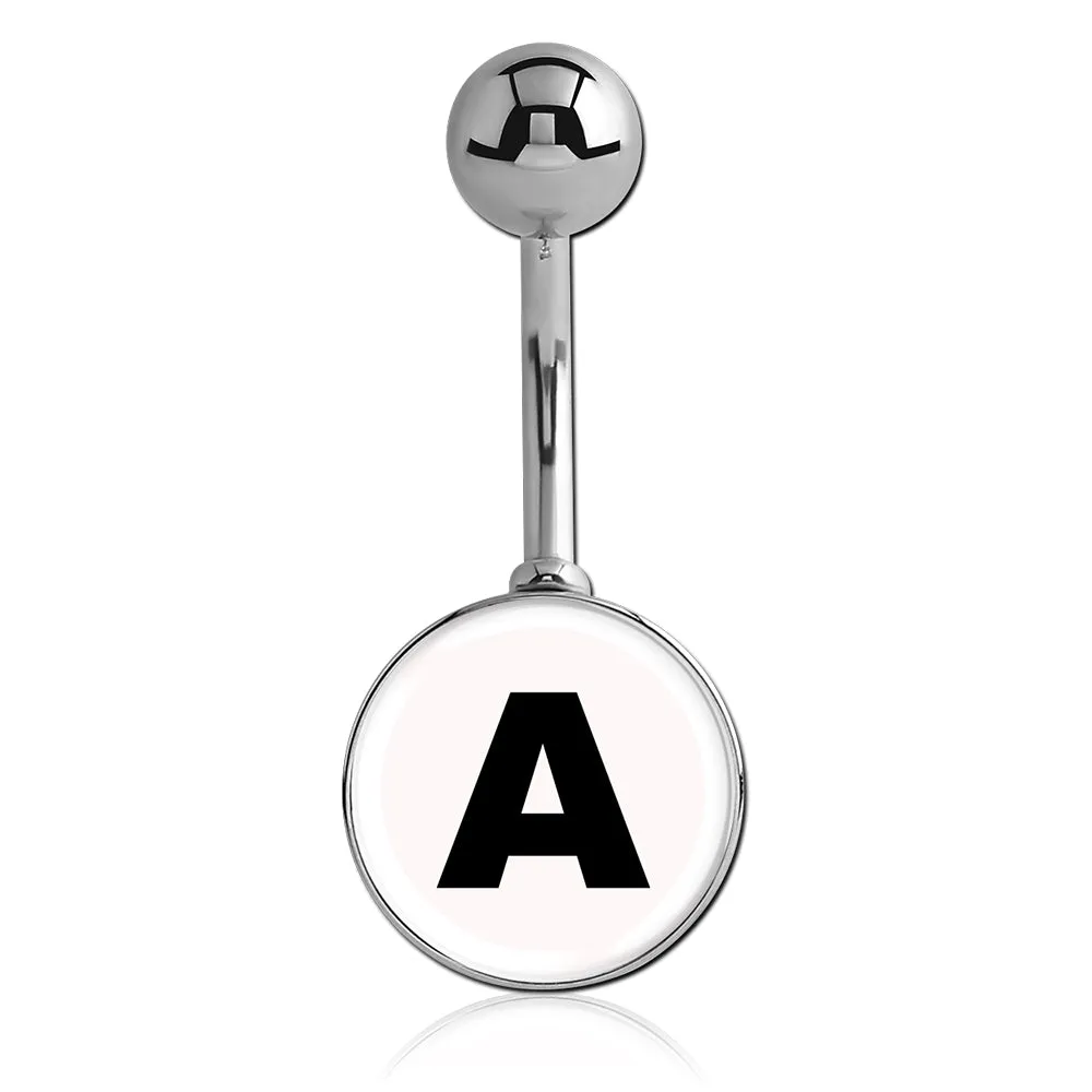 Printed Alphabet Letter Initial Belly Bars