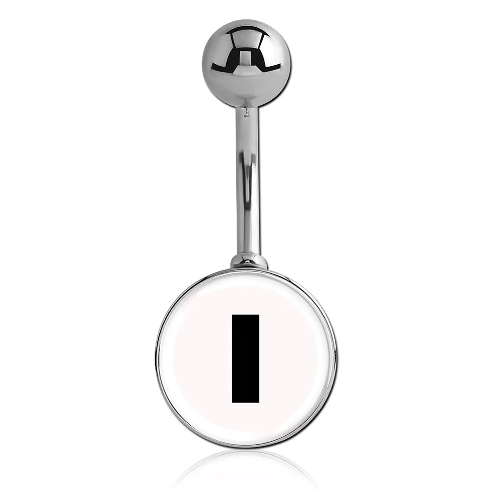 Printed Alphabet Letter Initial Belly Bars