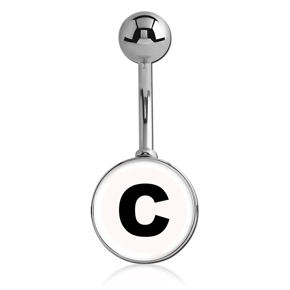 Printed Alphabet Letter Initial Belly Bars