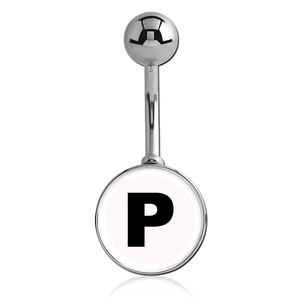 Printed Alphabet Letter Initial Belly Bars