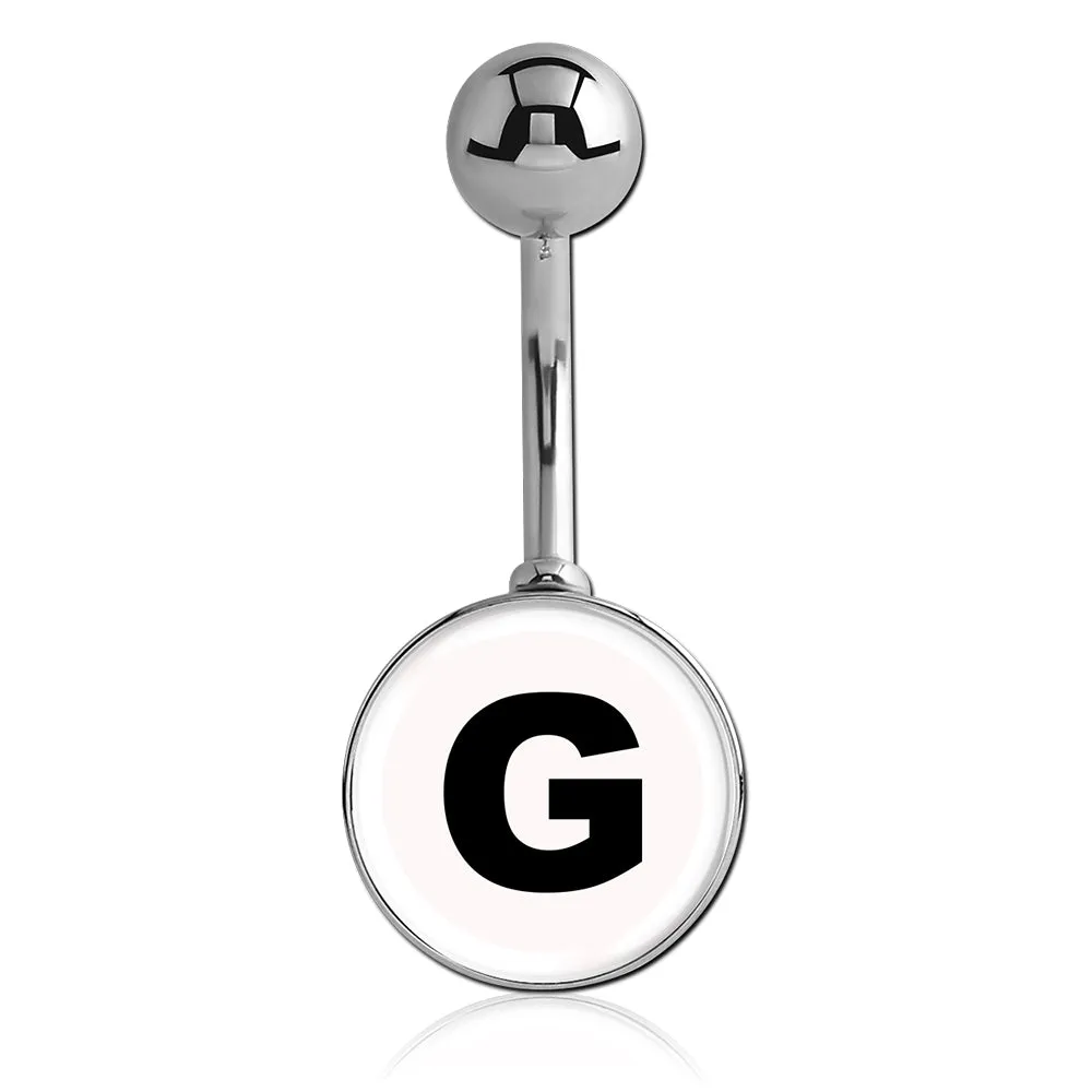 Printed Alphabet Letter Initial Belly Bars