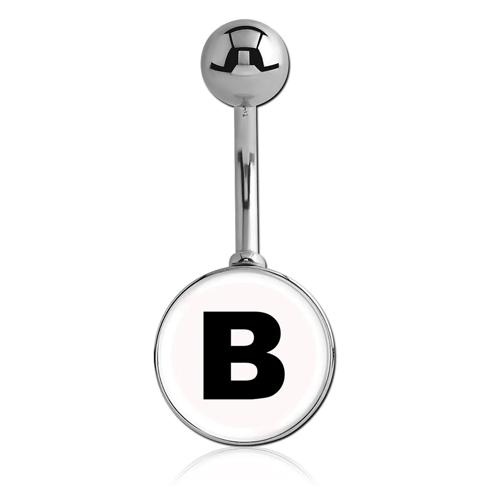 Printed Alphabet Letter Initial Belly Bars