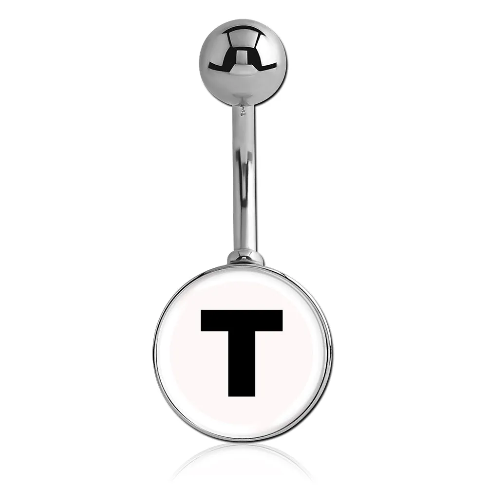 Printed Alphabet Letter Initial Belly Bars