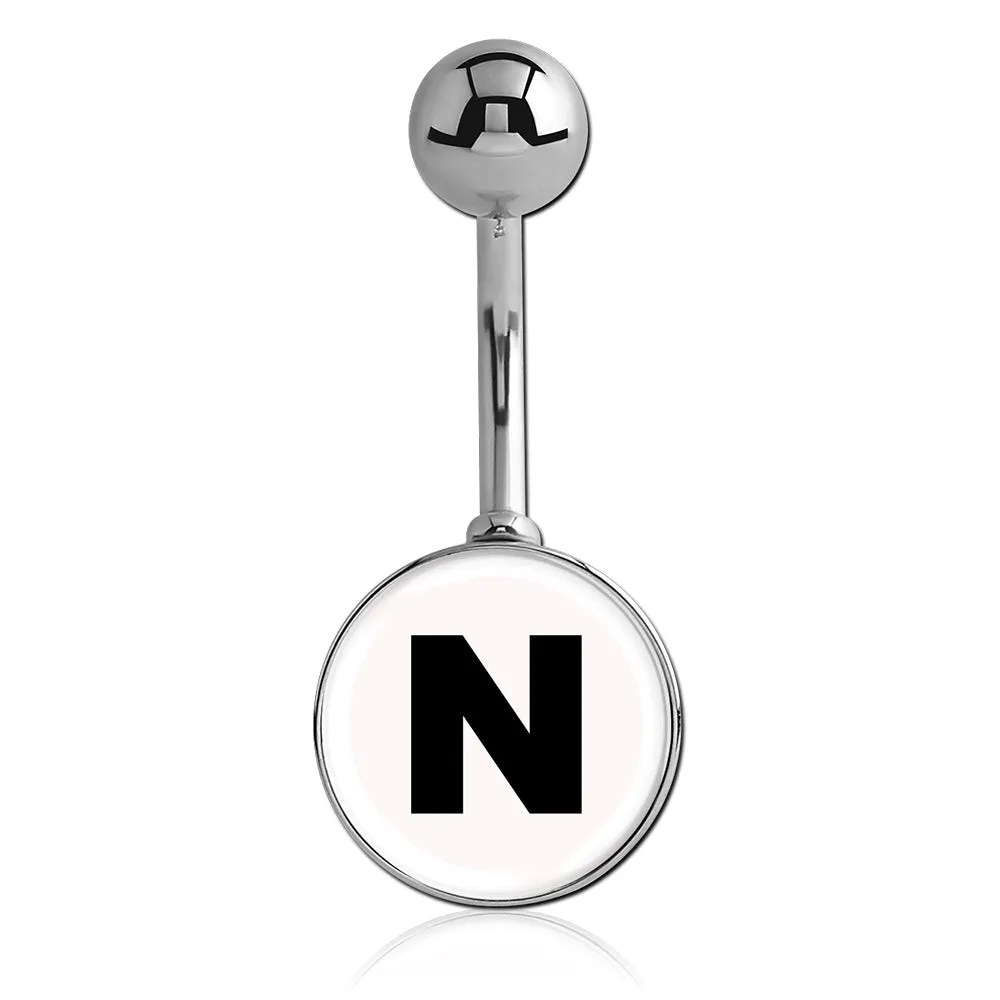Printed Alphabet Letter Initial Belly Bars