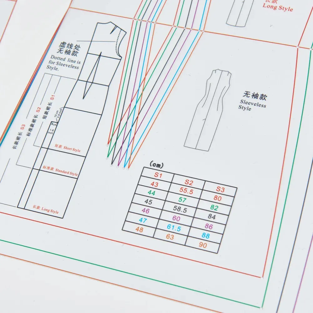 Professional Dressmaking Ruler for Creating Basic Dress Pattern Templates – Essential Tool for Dress Design and Sewing DR101
