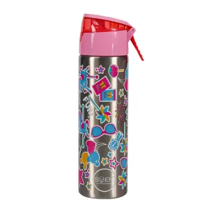 Swen Insulated Stainless Steel Girl Fun Theme Mist Bottle, Pink And Silver Color - 640 ml
